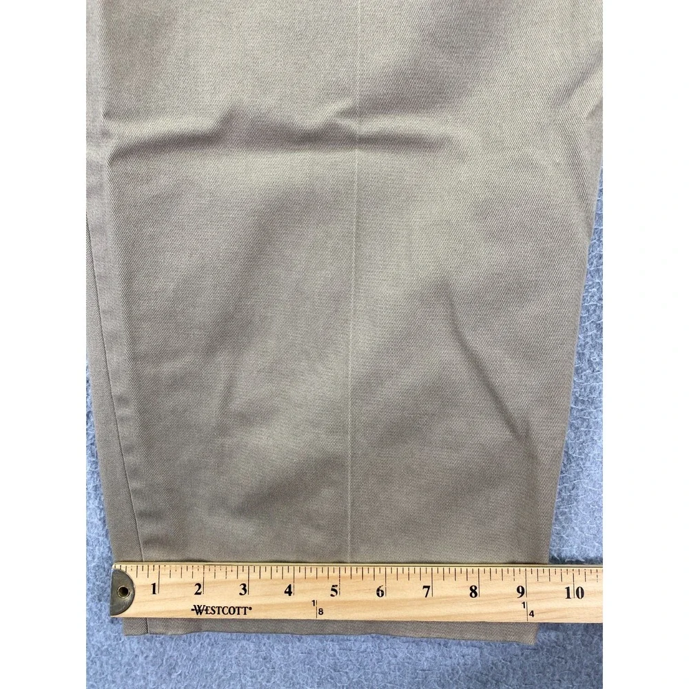 Men's Duck Head Brown Chino Pants 42x30 (Fits 40x25.5) Pleated Front Hemmed